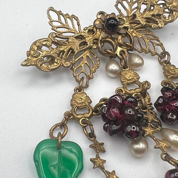 Vintage 70s Janny Glass Grape Cluster Set – Coquette Cottagecore Jewelry - Picture 7 of 7